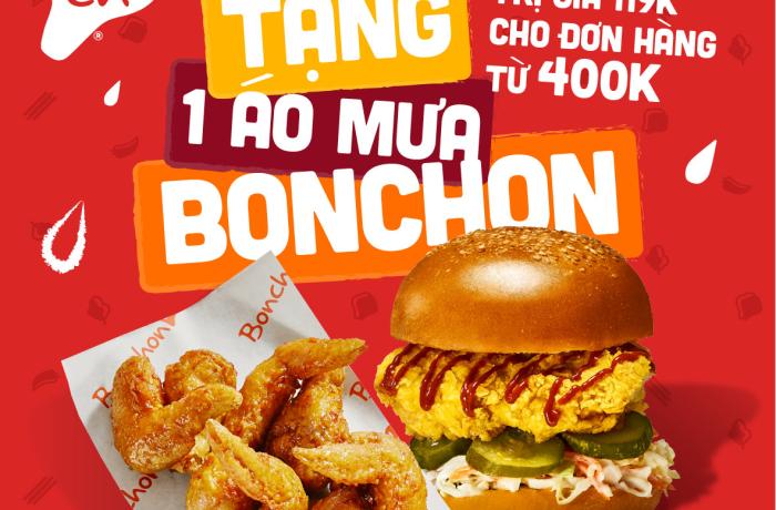 TẶNG NGAY ÁO MƯA BONCHON cho hóa đơn từ 400.000đ